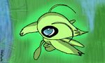  antenna antennae blue_eyes celebi lowres no_humans pokefloote pokemon stereoscopic_3d 