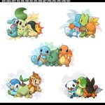  bulbasaur charmander chikorita chimchar cyndaquil ditb mudkip no_humans oshawott piplup pokemon snivy squirtle tepig torchic totodile treecko turtwig 