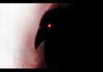  avian bird crow dark evil feral glowing_eyes hairtuss nightmare_fuel raven solo 