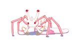  extra_eyes extra_legs fusion kyubey mahou_shoujo_madoka_magica no_humans parody red_eyes saiuri tail the_thing upside-down 