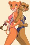  anthrofied bikini breasts clothed clothing disney duo female kiara skimpy swimsuit the_lion_king tlk92024 traced vitani 