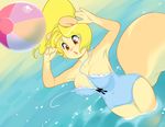  camel_toe clothed clothing cream_(miu) female mammal miu one-piece_swimsuit rodent skimpy solo squirrel swimsuit wardrobe_malfunction water 