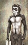  anthro athletic avoid_posting body_hair clothing conditional_dnp ferret happy_trail jarreth male mammal medieval moodyferret mustelid pants polecat solo topless trousers weasel 
