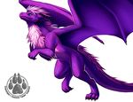  ambiguous_gender blue_eyes dragon falvie feral purple_skin solo wings 