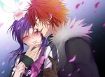  1girl aquarion_(series) aquarion_evol bad_id bad_pixiv_id bow gloves hair_bun kagura_demuri mikono_suzushiro red_hair tsukino_omame 