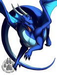  ambiguous_gender blue_body blue_eyes blue_skin dragon dragonator falvie feral male solo western_dragon wings 
