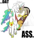  dat_ass_(meme) discord_(mlp) draconequus equine female feral friendship_is_magic horn mammal meme my_little_pony princess princess_celestia_(mlp) royalty winged_unicorn wings 