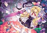  alice_margatroid blonde_hair braid breasts character_doll cleavage closed_umbrella embellished_costume flower gloves hat kirisame_marisa kneeling letter long_hair love_letter rie_(reverie) single_braid small_breasts solo touhou umbrella very_long_hair white_gloves witch_hat 