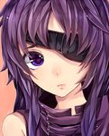  close-up eyepatch long_hair mirai_nikki purple_eyes purple_hair solo uryuu_minene wakatsuki_you 