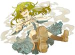  bad_id bad_perspective bad_pixiv_id detached_sleeves frog_hair_ornament green_hair hair_ornament hair_tubes henki_(orange) kochiya_sanae long_hair nail_polish open_mouth skirt smile snake solo touhou yellow_eyes 