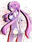  blush bow bra breasts from_behind gasai_yuno hair_bow knife lingerie long_hair looking_back medium_breasts mirai_nikki open_mouth panties pink_eyes pink_hair ringo_sui smile solo strap_slip twintails underwear underwear_only very_long_hair weapon white_bra white_panties yandere 
