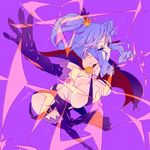 arsene bad_id bad_pixiv_id blue_hair breasts closed_eyes elbow_gloves gloves henriette_mystere large_breasts solo tantei_opera_milky_holmes thighhighs touyu 