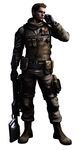  1boy boots brown_hair cross-laced_footwear full_body gloves gun highres lace-up_boots male male_focus marksman military nivans_piers piers_nivans resident_evil resident_evil_6 scarf sniper solo standing uniform weapon 
