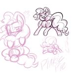  anus butt cutie_mark equine female feral friendship_is_magic horse looking_at_viewer mammal monochrome my_little_pony no-ink pinkie_pie_(mlp) plain_background pony presenting pussy sketch solo white_background 