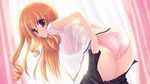  ass blush game_cg long_hair nagasaka_mayuki panties strawberry_feels underwear undressing yoshiwo 