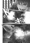  bow comic doujinshi greyscale hair_bow hakurei_reimu highres horn hoshiguma_yuugi imizu_(nitro_unknown) monochrome multiple_girls oni rocket_launcher rpg rpg-7 touhou translated weapon 