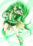  boots breasts choker cure_march green green_choker green_eyes green_hair green_shorts green_skirt kokutou long_hair magical_girl medium_breasts midorikawa_nao ponytail precure shorts shorts_under_skirt skirt smile smile_precure! solo tiara very_long_hair 