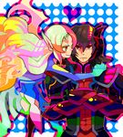  armor black_hair blonde_hair gaias gaius_(tales) green_eyes heart muse_(tales_of_xillia) muzet_(tales) pointy_ears red_eyes tales_of_(series) tales_of_xillia 