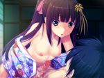  breasts censored cum game_cg japanese_clothes nipples nitou_ou_mono_wa_ittou_mo_ezu penis yasuyuki yukata 