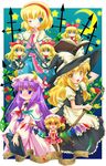  alice_margatroid bad_id bad_pixiv_id blonde_hair blue_eyes book chibi doll flandre_scarlet flower hairband hat hourai_doll kirisame_marisa lance michii_yuuki moon multiple_girls one_eye_closed patchouli_knowledge polearm purple_eyes purple_hair red_eyes rose shanghai_doll touhou weapon wings witch_hat yellow_eyes 