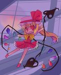  blonde_hair chibi fang flandre_scarlet hat laevatein luu red_eyes solo touhou wings 