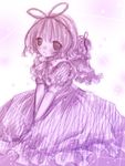  kasuga_sunao medicine_melancholy monochrome purple short_hair sketch solo su-san touhou 