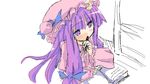  bad_id bad_pixiv_id bangs niwata_senpei patchouli_knowledge purple_hair solo touhou writing 