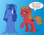  blue_hair brown_hair comic cutie_mark dialog diegotan english_text equine facepalm female feral friendship_is_magic hair horse humor joke mammal my_little_pony octopony pony pun pun_pony purple_eyes shimmer_wave text tumblr 