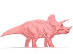  bad_pixiv_id black_eyes dinosaur hooves horns no_humans original pink standing toron triceratops 