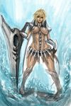  1girl arrancar bleach blonde_hair breasts espada hips hollow minetaka mound_of_venus resurreccion solo tier_harribel water 