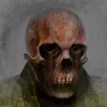  bad_id bad_pixiv_id blood coat death horror_(theme) male_focus original skull solo teeth toron 