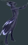  avian bird claws drawain feathers simple_background solo standing 