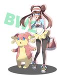  audino bag blue_eyes brown_hair female_protagonist_(pokemon_bw2) hat mei_(pokemon) nintendo pokemon pokemon_(game) pokemon_bw2 