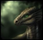  detailed dragon feral green_eyes hairless looking_at_viewer portrait realistic scalie simple_background solo superboll 