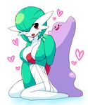  1girl blush ditto gardevoir heart highres mogumogu_mole mogura_(susutake) pokemon red_eyes 