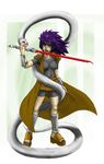  mitarashi_anko nail_polish naruto ninja purple_hair sandals snake sword sylvester_d._norwood weapon 