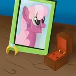  cheerilee_(mlp) equine female feral friendship_is_magic horse mammal mirror my_little_pony photo pony reflection ring sad tears 