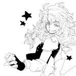  :d bow braid eyebrows eyebrows_visible_through_hair face fingerless_gloves gloves greyscale hair_bow hands iroyopon kirisame_marisa long_sleeves looking_back monochrome no_hat no_headwear open_mouth puffy_sleeves single_braid sketch smile solo star thick_eyebrows touhou v-shaped_eyebrows wavy_hair 