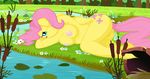  anthrofied breasts equine female fluttershy_(mlp) friendship_is_magic hair hair_over_eye looking_at_viewer mammal my_little_pony nude pegasus pink_hair pinup pose pussy solo whitmaverick wings 