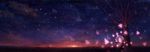  commentary_request crystal dress fantasy highres horizon leaning_on_object magic night night_sky original sakimori_(hououbds) scenery short_hair sky solo standing star_(sky) starry_sky sunrise tree 