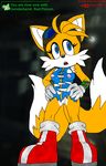  annonguy blue_eyes breasts canine crossgender fallout fallout_3 female fox gender_transformation genderbend gloves mammal miles_prower multiple_tails nipples pussy sega solo sonic_(series) unknown_artist video_games 