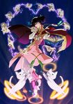 :3 black_eyes black_hair blue_background book boots cape cat coat conway_tau full_body jewelry kagio_(muinyakurumi) licking male_focus necklace pants paper solo tales_of_(series) tales_of_innocence tales_of_innocence_r 