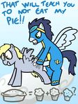  blonde_hair blue_hair cutie_mark derpy_hooves_(mlp) english_text equine eyewear female feral friendship_is_magic goggles green_eyes hair horse humor male mammal my_little_pony pegasus pokehidden pony sex skinsuit soarin_(mlp) straight text wings wonderbolts_(mlp) yellow_eyes 