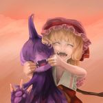  bad_id bad_pixiv_id closed_eyes crossover deino_(pokemon) fangs flandre_scarlet mouth_pull noko_(49000dpho914000dzon) pokemon pokemon_(creature) pokemon_(game) pokemon_bw touhou 