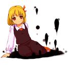  arm_support bad_id bad_pixiv_id blonde_hair child darkness dress_shirt long_sleeves mary_janes puffy_long_sleeves puffy_sleeves red_eyes rumia shirt shoes short_hair sitting skirt solo touhou yuubari_makuwa 