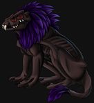  claws death demon limizuki mane muscles plain_background red_eyes sammael simple_background teeth wraith 