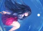  black_hair copyright_request ephtracy long_hair pink_eyes solo underwater 
