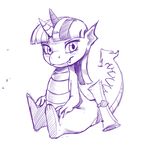  equine female friendship_is_magic horn horse kevinsano mammal my_little_pony plain_background pony scalie sketch spike_(mlp) twilight_sparkle_(mlp) white_background 