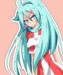  dutch_angle green_eyes green_hair hivalu_nagare inazuma_eleven_(series) inazuma_eleven_go inazuma_eleven_go_chrono_stone long_hair manto_(inazuma_eleven) simple_background solo tenmas very_long_hair 