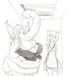  chubby duo elephant elevator erection female greyscale mammal monochrome penis penis_nose sketch transformation what_has_science_done 